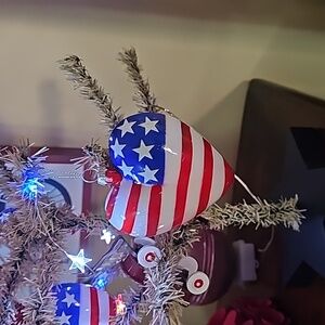 Heart Shaped AMERICAN FLAG ornament